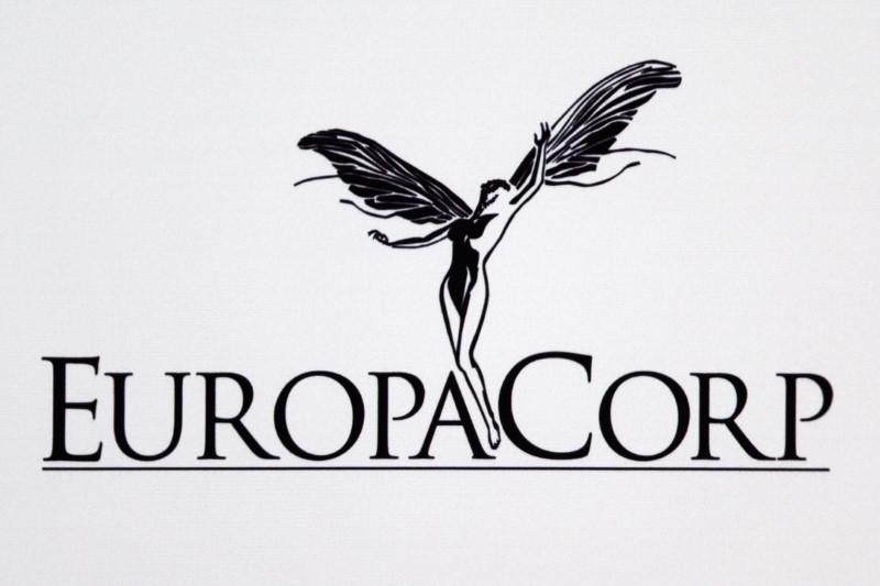 © Reuters. The logo of EuropaCorp is seen at the inauguration of the 'Cite du Cinema' movie studios in Saint-Denis