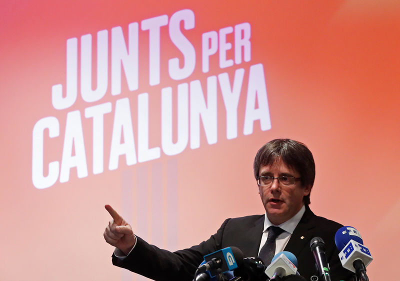 © Reuters. Puigdemont desafía a la UE a respetar el resultado de próximas elecciones catalanas