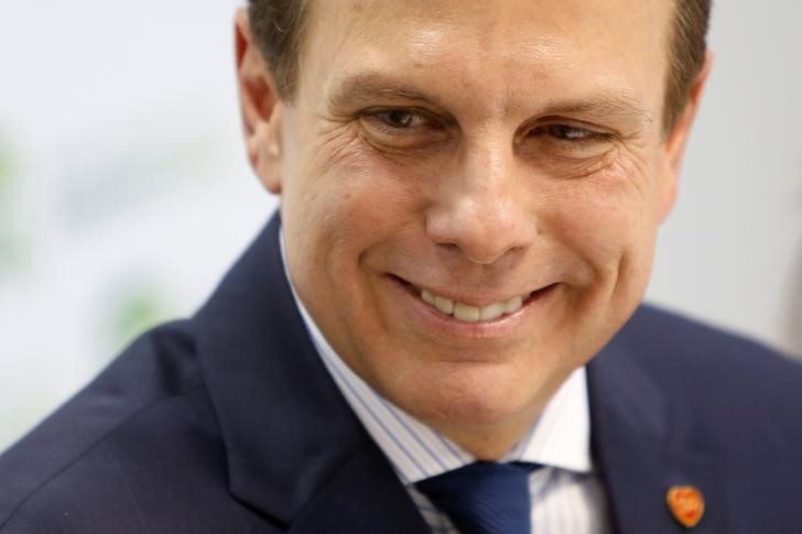 © Reuters. Prefeito de São Paulo, João Doria, sorri durante reunião com deputados em Brasília