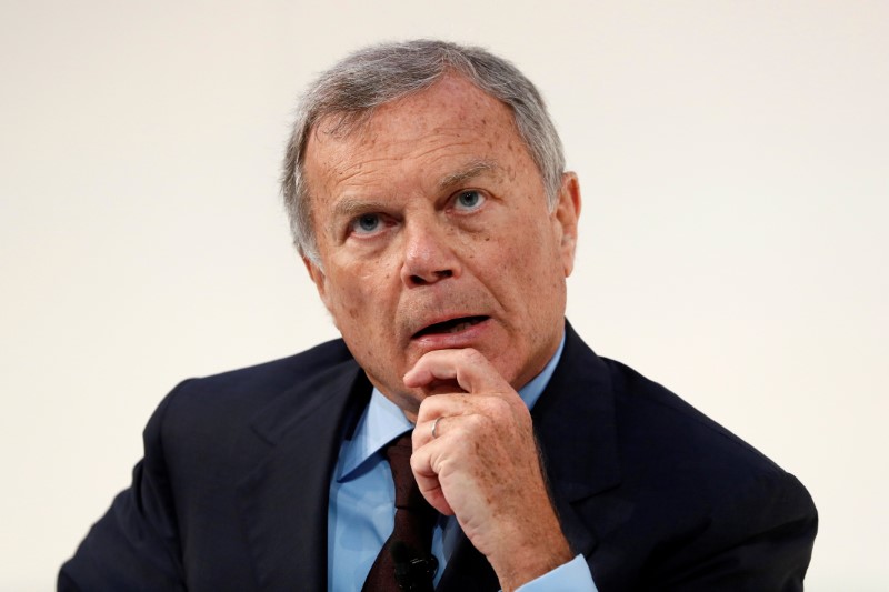 © Reuters. FILE PHOTO: Martin Sorrell, chairman and chief executive officer of WPP, the world's largest advertising company, speaks at the Confederation of British Industry's (CBI) annual conference in London.