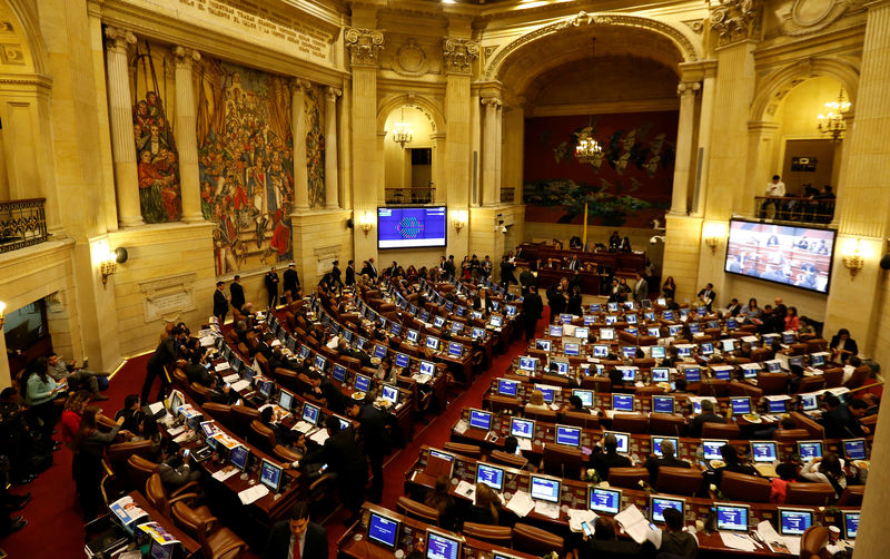 © Reuters. Visão geral da câmara baixa do Congresso da Colômbia, em Bogotá