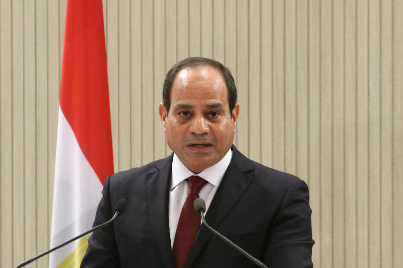 © Reuters. Presidente do Egito, Abdel Fattah al-Sisi, durante coletiva de imprensa em Nicósia, no Chipre