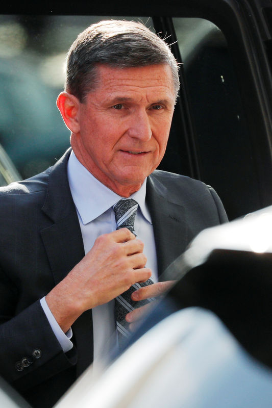 © Reuters. Former U.S. National Security Adviser Flynn arrives for a plea hearing at U.S. District Court in Washington