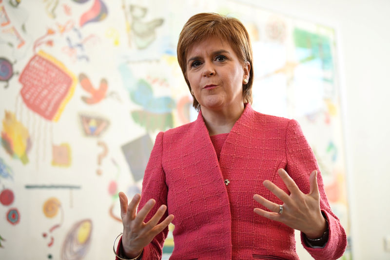 © Reuters. Scotland's First Minister, Nicola Sturgeon opens the Royal Edinburgh Building on the Royal Edinburgh campus, Edinburgh