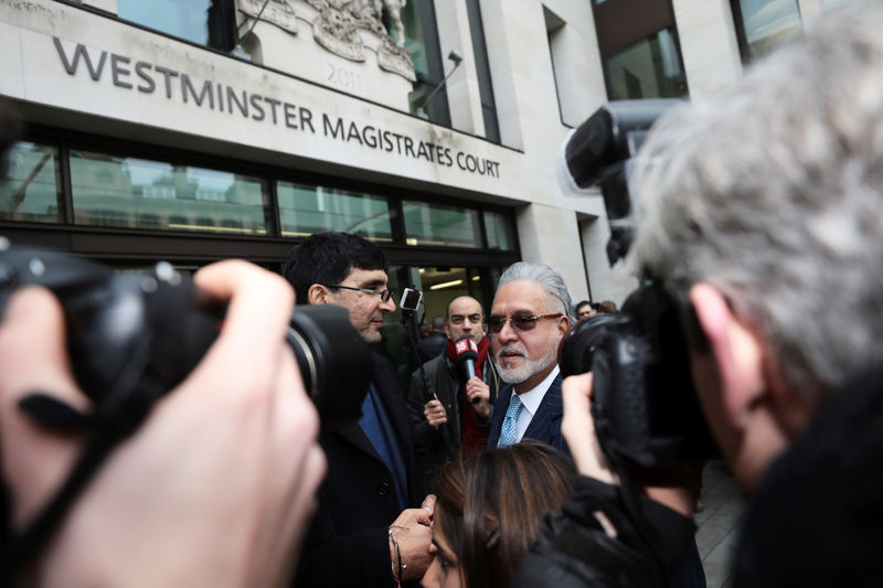 © Reuters. Vijay Mallya arrives at Westminster Magistrates Court in London