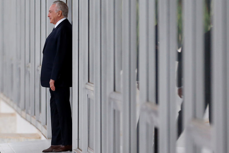 © Reuters. Presidente Michel Temer após encontro com o presidente da Bolívia no Palácio do Planalto