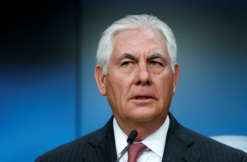 © Reuters. تيلرسون: ترامب ملتزم للغاية بعملية السلام في الشرق الأوسط
