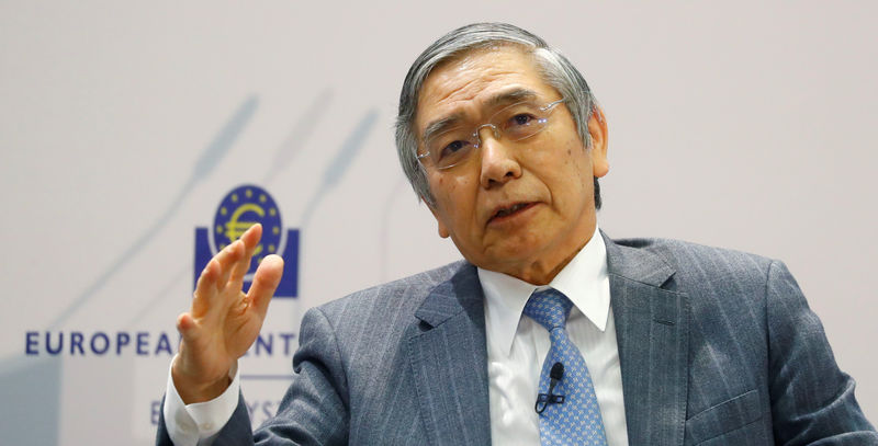 © Reuters. Presidente do banco central do Japão, Haruhiko Kuroda, durante conferência em Frankfurt, na Alemanha