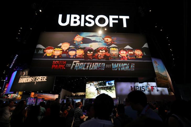 © Reuters. FILE PHOTO - The Ubisoft booth is shown at the E3 2017 Electronic Entertainment Expo in Los Angeles