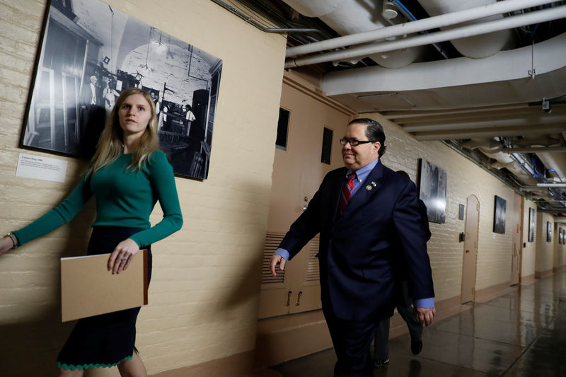 © Reuters. Rep. Blake Farenthold (R-TX) arrives for a closed Republican conference meeting on Capitol Hill in Washington