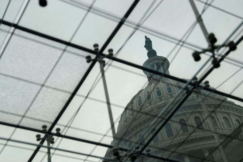 © Reuters. The US Capitol Building is seen from the Congressional Visitors Center in Washington