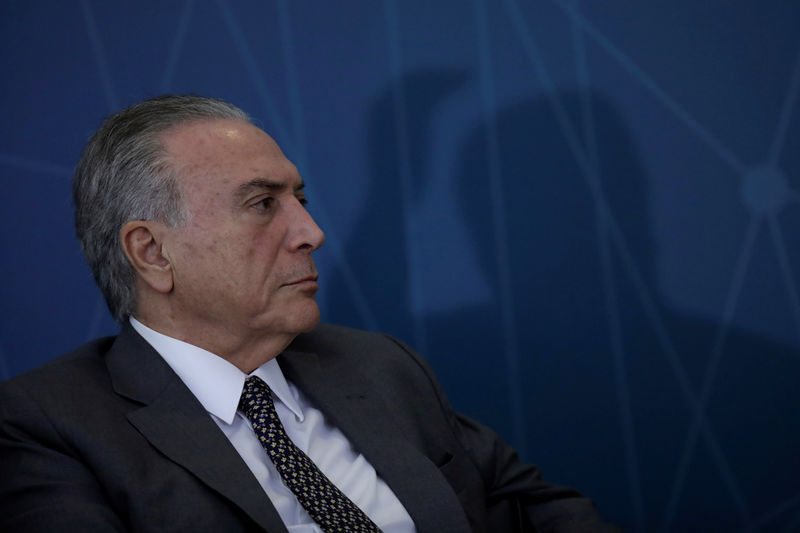 © Reuters. Presidente Michel Temer durante cerimônia em Brasília