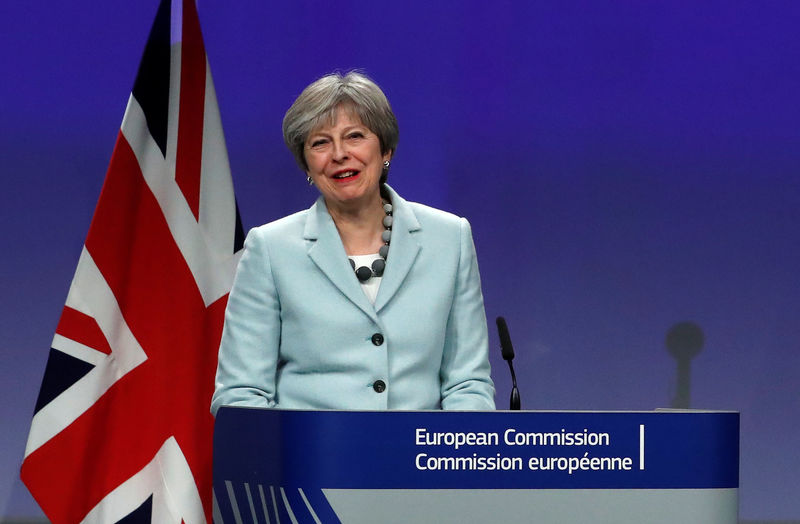 © Reuters. Primeira-ministra britânica, Theresa May, durante coletiva de imprensa em Bruxelas, na Bélgica