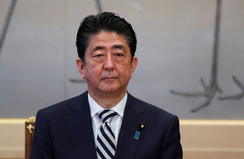 © Reuters. Primeiro-ministro do Japão, Shinzo Abe, em Tóquio