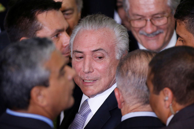 © Reuters. Temer participa de cerimônia no Palácio do Planalto