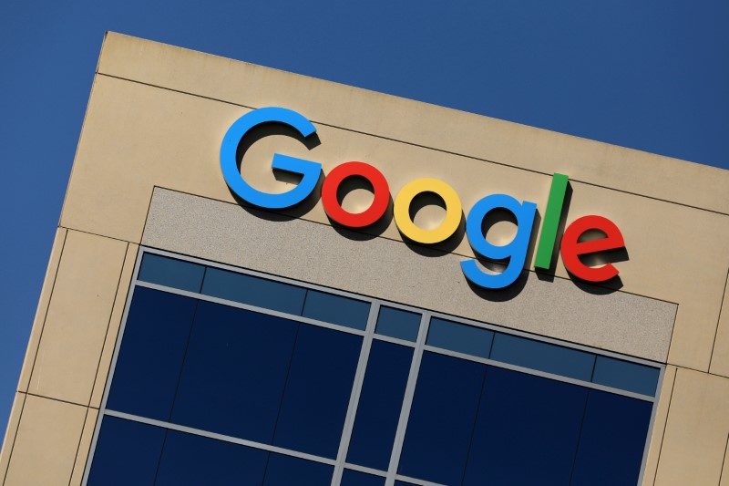 © Reuters. Google logo on office building in Irvine California