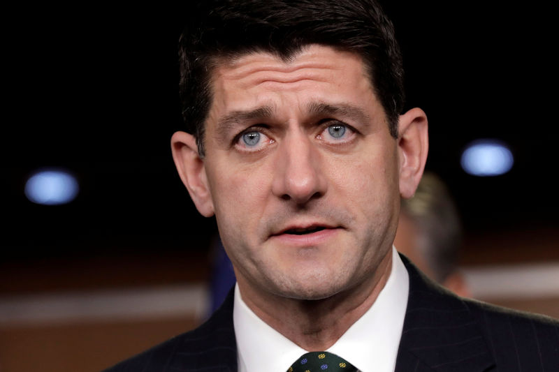 © Reuters. U.S. House Speaker Paul Ryan speaks during a news conference on Capitol Hill in Washington