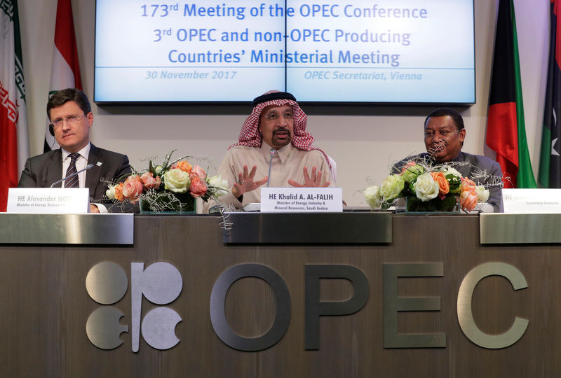 © Reuters. La OPEP ve el equilibrio en el mercado petrolero a finales de 2018