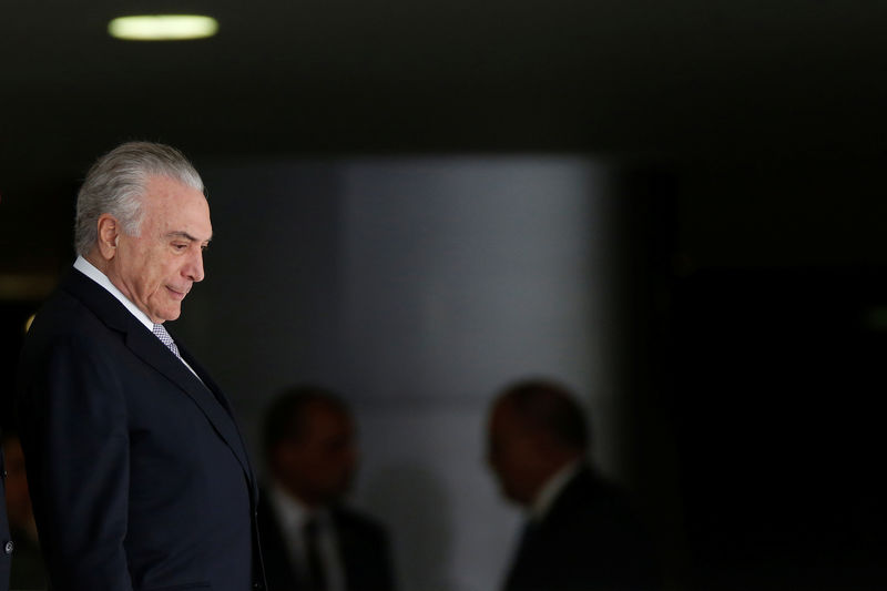 © Reuters. Presidente Michel Temer no Palácio do Planalto, em Brasília