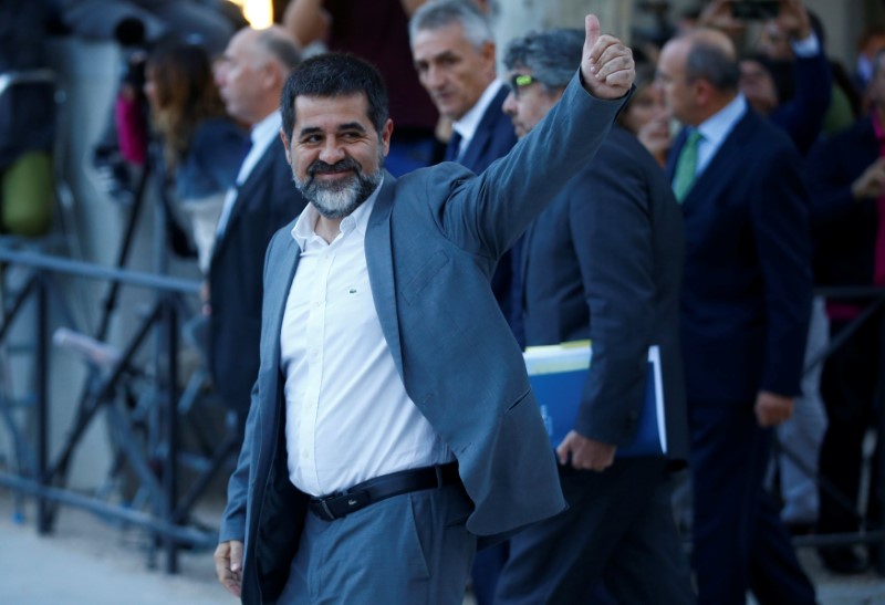© Reuters. El Supremo rechaza que Jordi Sánchez salga de la cárcel para hacer campaña