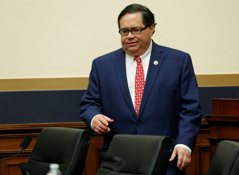 © Reuters. Rep. Blake Farenthold arrives before Deputy U.S. Attorney General Rod Rosenstein testifies to the House Judiciary Committee hearing on oversight of the Justice Department on Capitol Hill in Washington