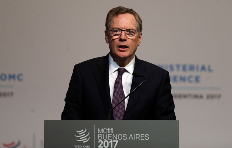© Reuters. U.S. Trade Representative Robert Lighthizer speaks at the 11th World Trade Organization's ministerial conference in Buenos Aires