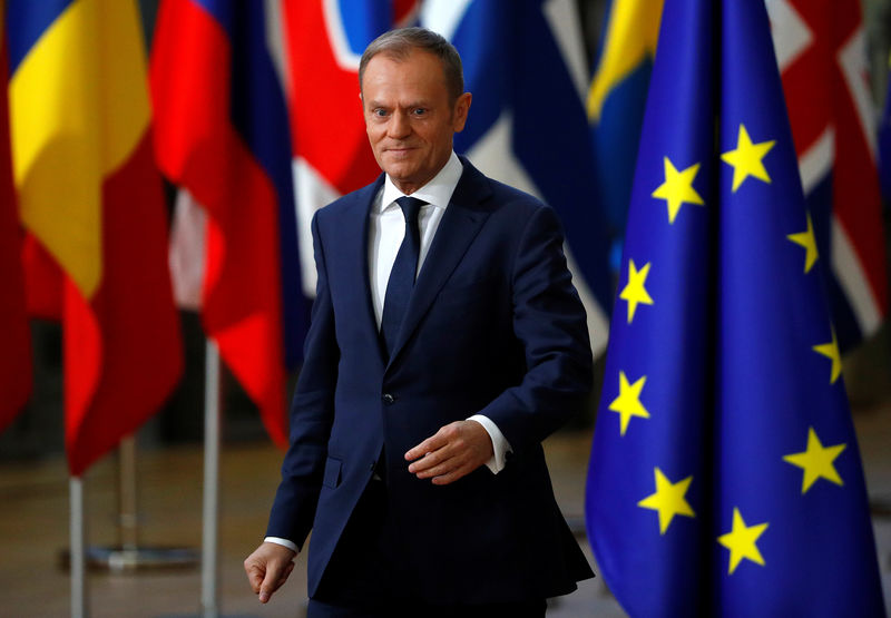 © Reuters. Donald Tusk chega para cúpula da UE em Bruxelas