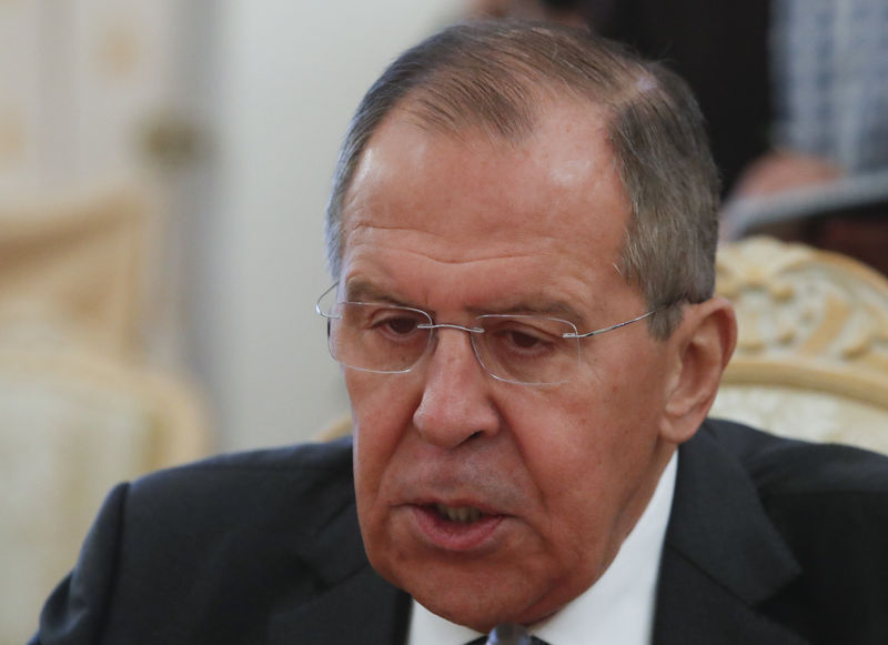 © Reuters. Ministro de Relações Exteriores da Rússia, Sergei Lavrov, durante reunião em Moscou