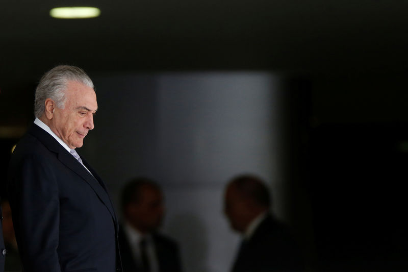 © Reuters. Presidente Michel Temer durante cerimônia no Palácio do Planalto