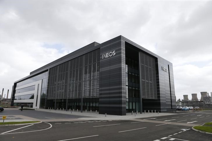 © Reuters. FILE PHOTO - New Ineos offices are seen at Grangemouth where shale gas from U.S. shale was delivered for the first time today, Scotland