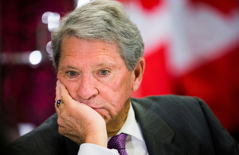 © Reuters. FILE PHOTO: Harrison, CEO of Canadian Pacific Railway Limited, looks on before speaking to the economic community at a business luncheon in Toronto