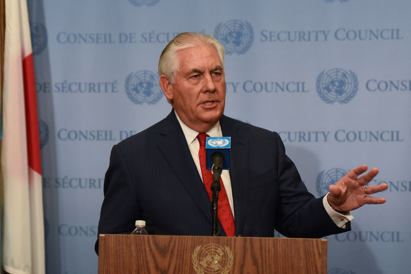 © Reuters. Rex Tillerson faz discurso na ONU