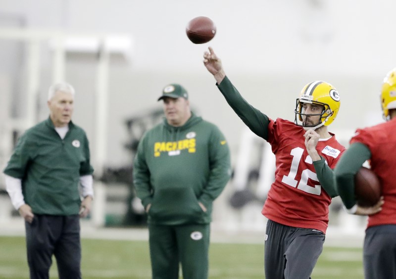 © Reuters. NFL: Green Bay Packers-Practice