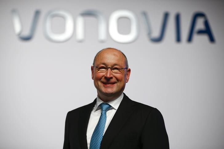 © Reuters. Buch, CEO of German real estate company Vonovia poses before the annual general shareholders meeting in Duesseldorf