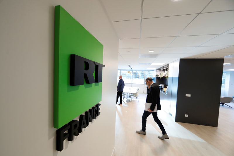 © Reuters. Офис RT France в Булонь-Бийанкур под Парижем