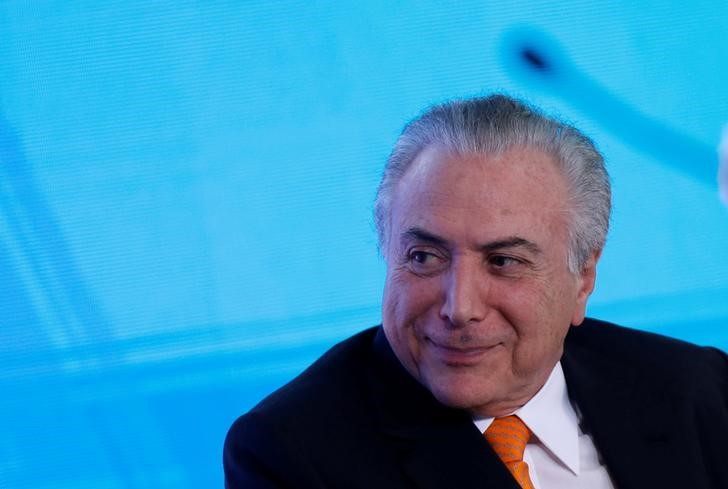 © Reuters. Presidente Michel Temer durante cerimônia no Palácio do Planalto, em Brasília