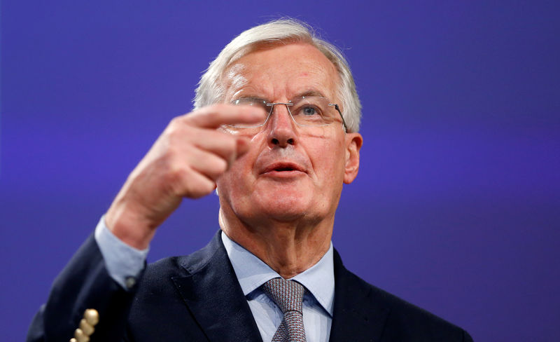 © Reuters. Negociador-chefe da União Europeia, Michel Barnier, durante coletiva de imprensa em Bruxelas, na Bélgica