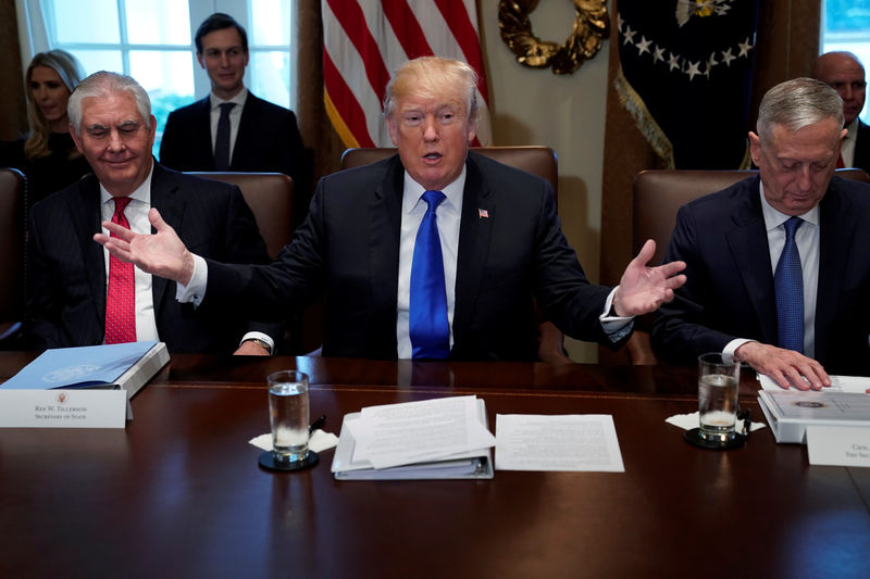 © Reuters. Trump durante reunião na Casa Branca