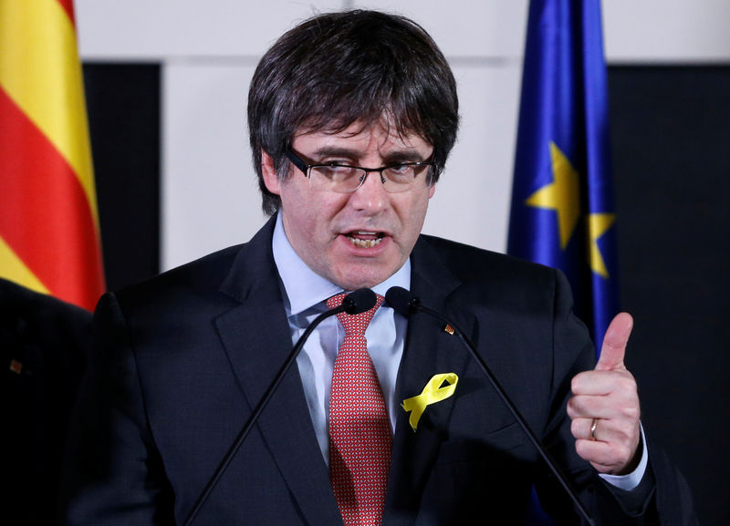 © Reuters. بوجدمون زعيم قطالونيا: الجمهورية القطالونية انتصرت على الدولة الإسبانية