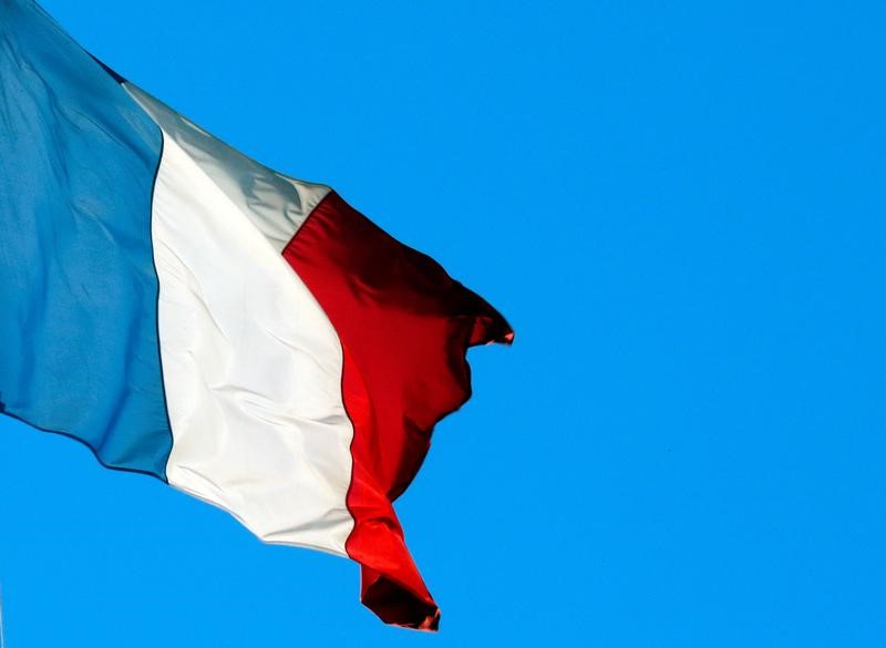 © Reuters. Bandeira da França é vista no Palácio do Eliseu, em Paris