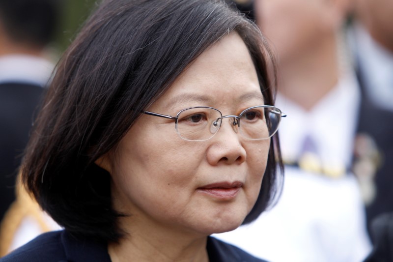 © Reuters. Presidenta de Taiwán dice que el Ejército chino está provocando inestabilidad regional