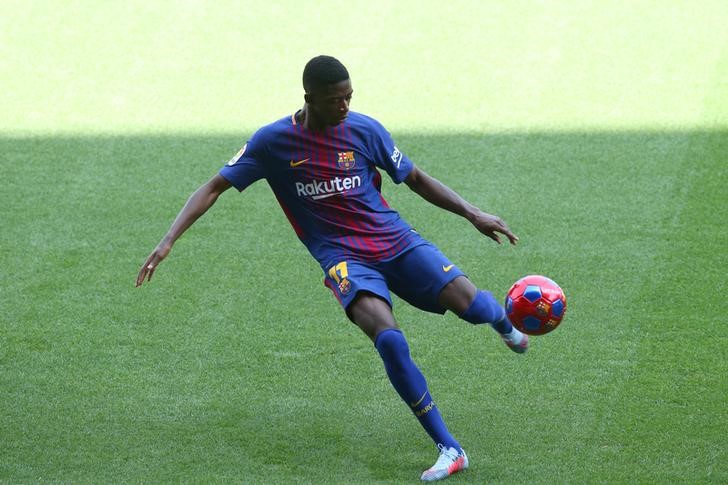 © Reuters. Dembélé, listo para volver a jugar con el Barcelona