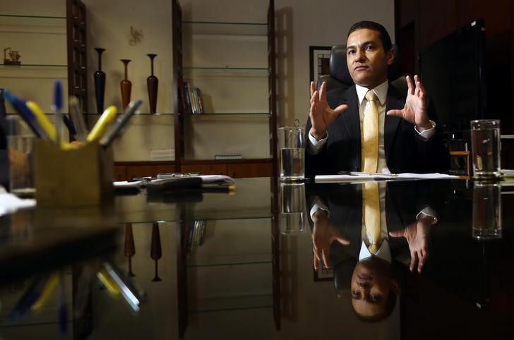 © Reuters. Marcos Pereira durante entrevista à Reuters em Brasília