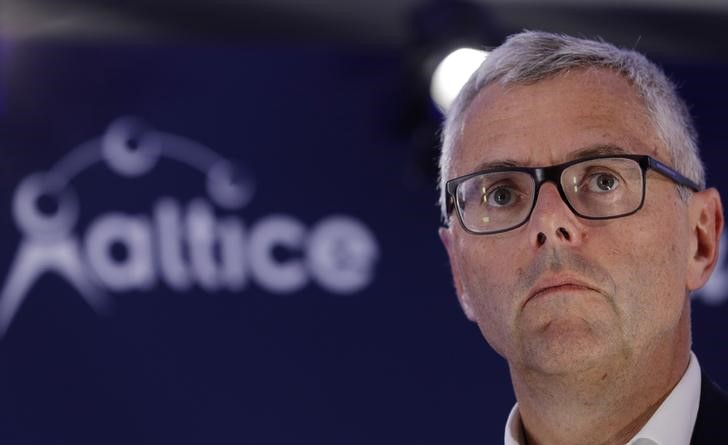 © Reuters. Michel Combes, CEO of Altice Group, attends a news conference in Paris