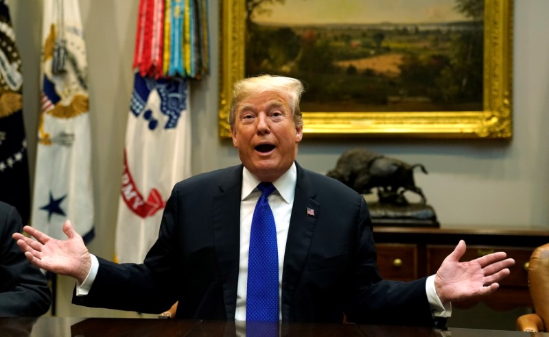 © Reuters. U.S. President Donald Trump holds immigration meeting at the White House in Washington