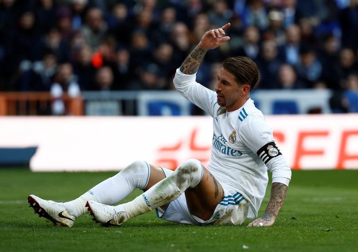 © Reuters. Ramos se une a la nutrida enfermería del Real Madrid