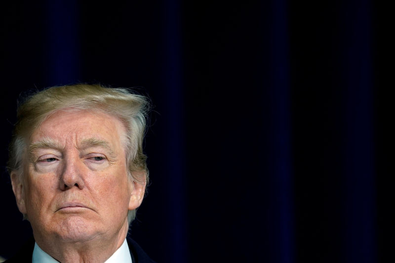 © Reuters. President Donald Trump speaks to the media after the Congressional Republican Leadership retreat