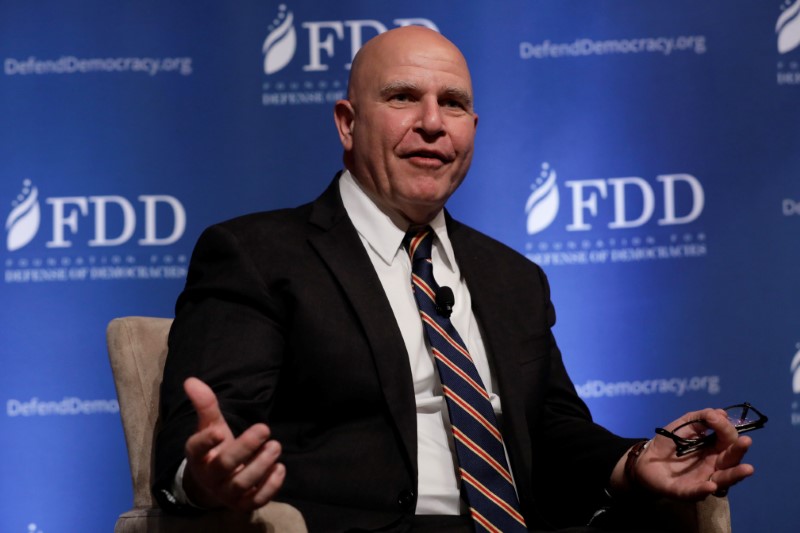 © Reuters. Assessor de segurança nacional dos Estados Unidos H.R. McMaster durante fórum, em Washington