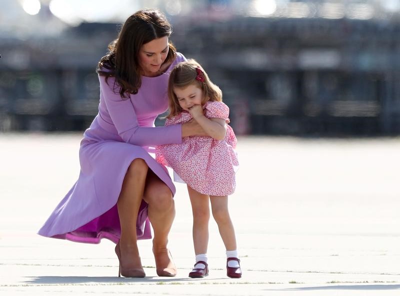 © Reuters. الأميرة تشارلوت ابنة الأمير البريطاني وليام تلتحق بروضة للأطفال