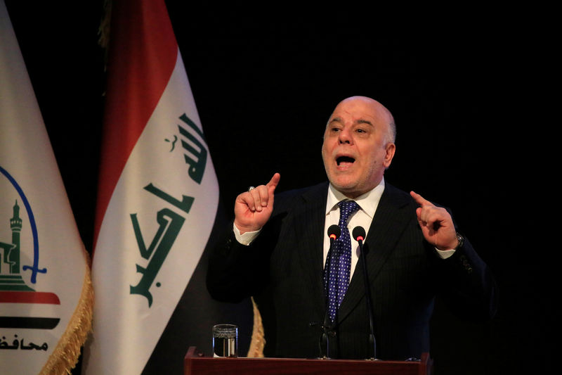 © Reuters. العبادي يعلن خوض الانتخابات البرلمانية المقبلة في العراق